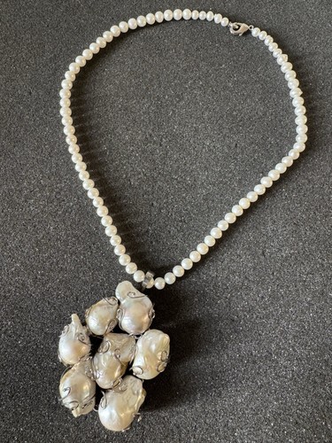 Collana perle barocche argento