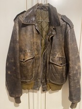 OCCASIONE GIUBBOTTO UOMO PELLE MARRONE MARCA SCHOTT TAGLIA M USATO