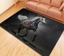 Tappeto gioco 3D corsa cavallo nero NA12496 tappeto elegante foto tappeto fay