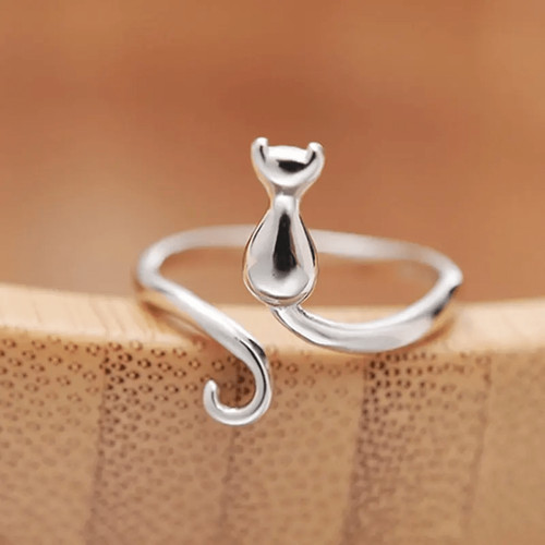 Anello cuore gatto - anello,