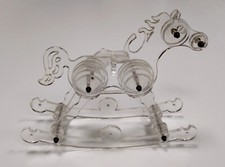Cavallino cavallo a dondolo in plexiglass? vintage rocking horse figurine