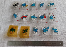 I PUFFI PEYO - LOTTO DI 20 CARD VINTAGE IN PLASTICA TRASPARENTE NUMERATE