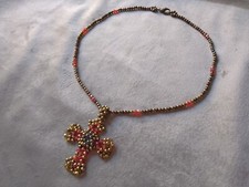 Collana Ciondolo Croce Ottone