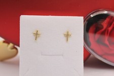 ORECCHINI CROCE ARGENTO DORATO