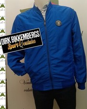 DIRK BIKKEMBERGS KWAY GIACCA A VENTO IMPERMEABILE NYLON TERMOSALDATO BLU ROYAL 