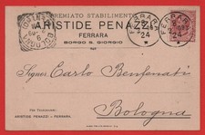 CARTOLINA COMMERCIALE PUBBLICITARIA N°29 PENAZZI MOLINO PASTIFICIO FERRARA