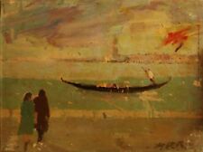 De Cerce Bruno-Gondola a Venezia- Dipinto Originale olio su tela 30x40
