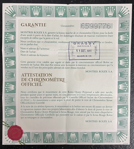 Rolex certificate case back - case,