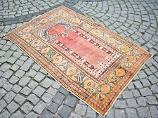 Favoloso antico raro tappeto turco 45'' x 68'' oggetto da collezione tappeto lana anatolica