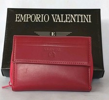 Portafoglio Donna VERA PELLE  Portamonete Documenti Zip Portacarte Rosso