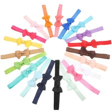 Fascia per capelli 20 pezzi fiocco tinta unita bambino accessori per capelli copricapo per bambini