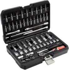 Yato YT-14501 Valigetta Set Bussole 1/4" 56 Pezzi Utensili Manuali Casa Officina