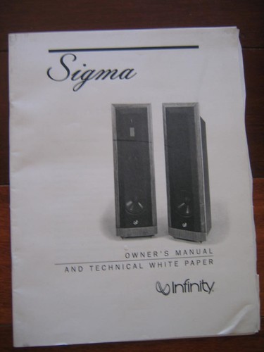 Infinity irs speaker - infinity, sigma