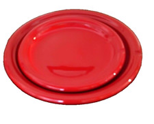 Rometti Ceramica 2 piatti/posacenere rosso design anni 60, metà secolo, made in Italy