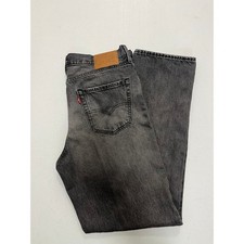 Jeans uomo Levis 501 Original Fit W32 L34 nero lavaggio denim