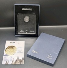 EXPO 2015 Medaglia In Argento 925 Ø 22 mm In Cofanetto Originale E Certificato 