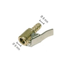 Testina di gonfiaggio pressione pneumatici raccordo attacco rapido per manometro