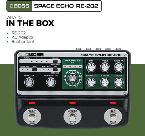 Boss 202 space echo - space, pedale