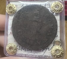 MONETA PRIMA REPUBBLICA ROMANA 2 BAIOCCHI 1778 - 1799 R3 sigillata MB SUBALPINA