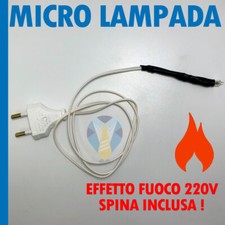 LUCE TREMOLANTE FUOCO 220V CON SPINA PER PRESEPI PRESEPE DIORAMA PASTORI FORNO