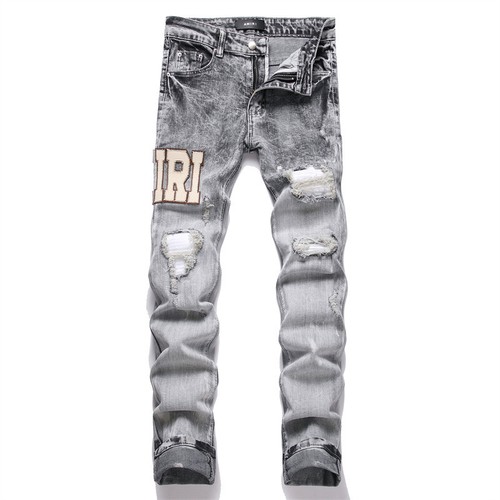 Jeans uomo grigio denim - , gamba