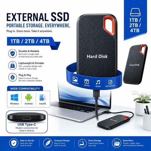 Ssd esterno portatile 1tb - ssd,