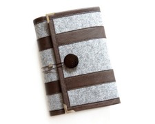 Gray Dark Brown Felt A5