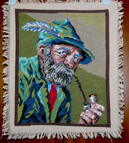 Quadro mezzo punto ricamato - , a