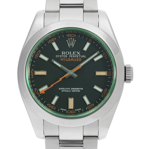 Rolex milgauss green - rolex, glass