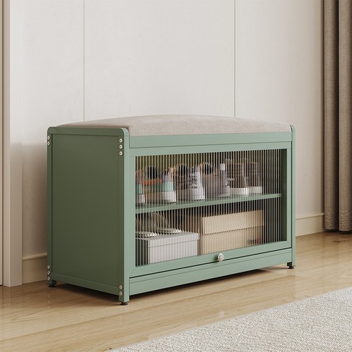 Scarpiera con seduta verde - scarpiera,