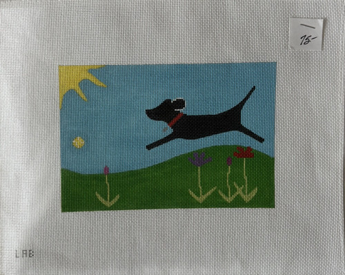 Stitch its happy black lab - "happy,