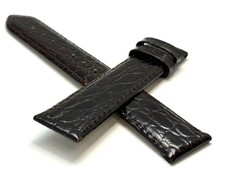 Cinturino orologio ORIGINALE LONGINES L682100664 coccodrillo marrone scuro 18mm x 16mm NUOVO