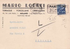 0486 TESTATINA MARIO LOCATI TERRAGLIE PORCELLANE MILANO VIA FRA' LUCA PACIOLI VG