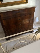 antico comò " a chitarra " Carlo X  epoca '800 in noce piemontese RESTAURATO