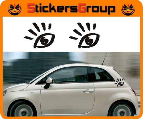 Coppia adesivi occhio fiat - coppia,