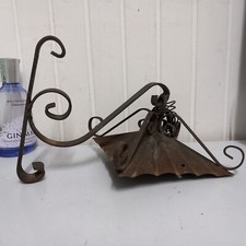 Vecchia Lampada Applique Da Parete In Ferro Vintage