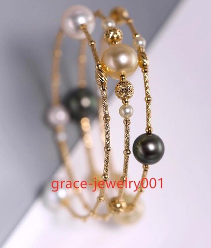 Bracciale fili 9mm bianco - bracciale, 8-9mm