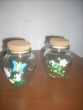 vasetto portaspezie idea regalo in vetro dipinto a mano disp.solo uno leggi