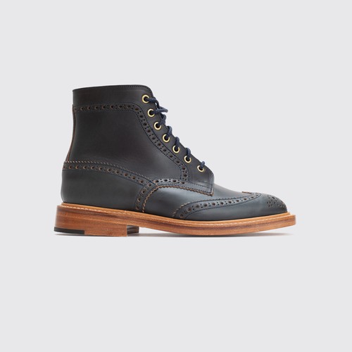 Tricker boots size uk7 navy - tricker's,