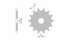 AFAM Piñón acero estándar