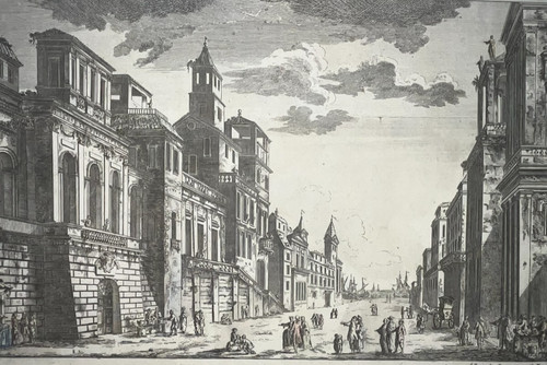 Naples grande rue gravure - grande, vue