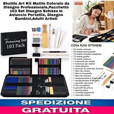 Kit Disegno Professionale Cofanetto Di 103 Pz X Disegnare X Bambini E Adulti 