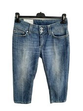 Dondup lilyan jeans Short pantaloncino bermuda gonna donna woman tg 42 28 blu