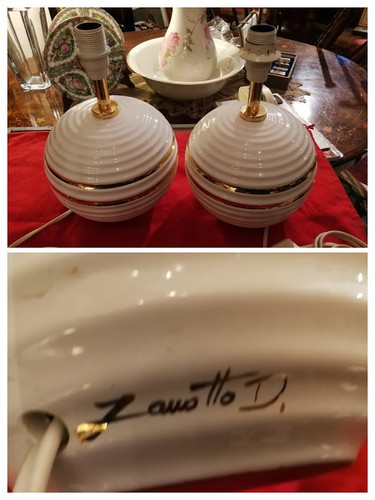 Coppia lumi bassano ceramica - coppia,
