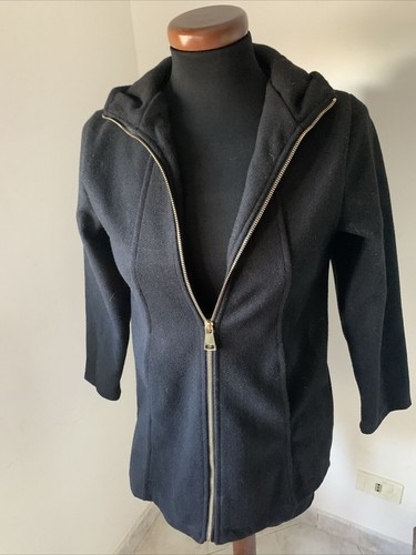 Cappotto con cappuccio nero - cappotto,