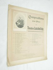 ANTICO SPARTITO COMPOSITIONS PIANO LESCHETIZKY PIANOFORTE