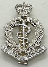 British Military Issue Royal Army Medical Corps Staybright Cap Badge