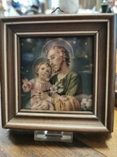 quadro san giuseppe icona votiva cromolitografia 900