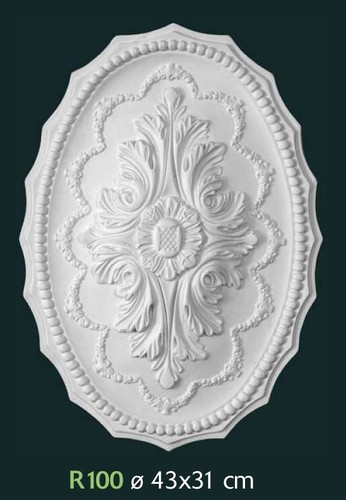 Rosone gesso bianco - rosone,