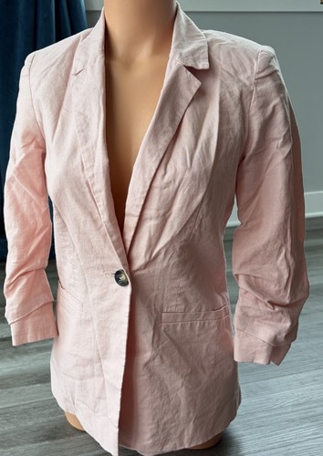 Asos design blazer lino rosa - asos,